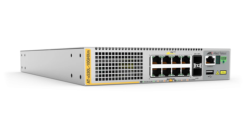 Allied Telesis AT-X530L-10GHXM-50 Управляемый L3 5G Ethernet (100/1000/5000) Питание по Ethernet (PoE) Серый