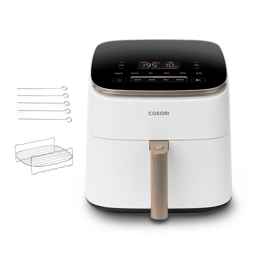 Cosori TurboBlaze Chef Edition Одиночный 6 L Автономный 1725 W Аэрофритюрница с горячим воздухом Розовое золото, Белый