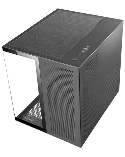 Caja Microatx Cube Gaming Mcnovam Negra Doble Panel DE Cristal Templado Doble Camara Rejilla Frontal USB-C USB-A 3.0