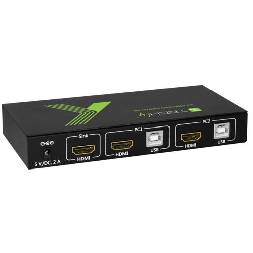 Techly 2x1 USB HDMI KVM Switch 4Kx2K IDATA KVM-HDMI2U Zwart KVM-switch, afbeelding 3