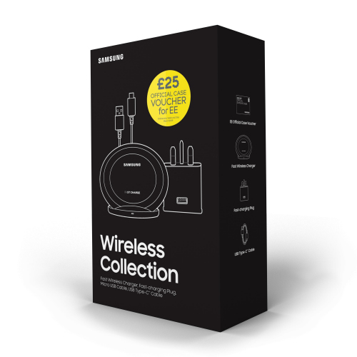Samsung SAMEEBUNDLEBLK mobile device charger Smartphone Black USB Wireless charging Indoor