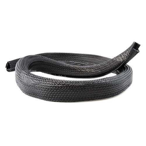 StarTech.com 10ft (3m) Cable Management Sleeve, Trimmable Heavy Duty Cable Wrap, 1.2 (3cm) Dia Polyester Mesh Computer Cable Manager/Protector/Concealer - Black Cord Organizer/Hider, Floor Cable Cover, Wire Wraps (WKSTNCMFLX) 3m Sort – billede 3