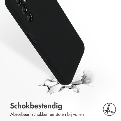 Accezz Liquid Silicone Backcover Samsung Galaxy A14 (5G) Telefoonhoesje Zwart, afbeelding 3