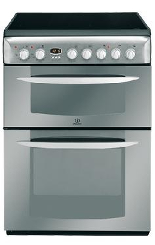 Indesit KD6C35X cooker Freestanding cooker Electric Gas Stainless steel