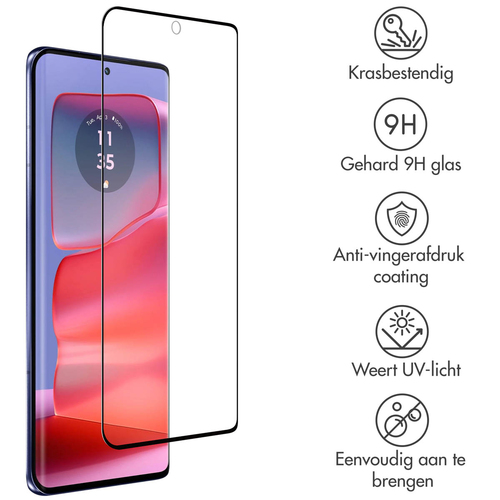 Accezz Gehard Glas Full Cover Screenprotector Motorola Edge 50 Pro, afbeelding 2