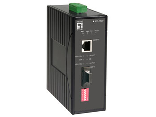 LevelOne 10/100 Industrial Media Converter, SC SM 20KM, -40 ~ 75C IEC61850