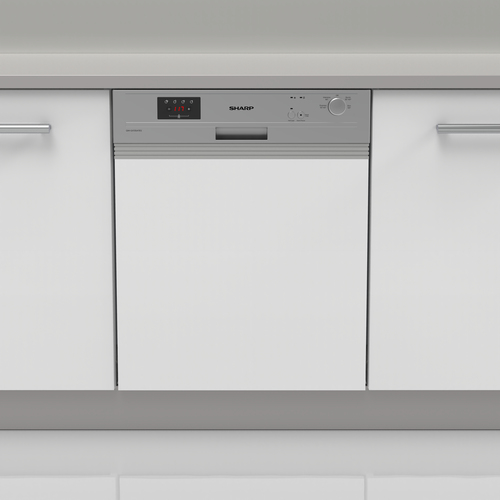 Sharp QW-GX13F47EW-DE dishwasher Semi built-in 13 place settings – image 1