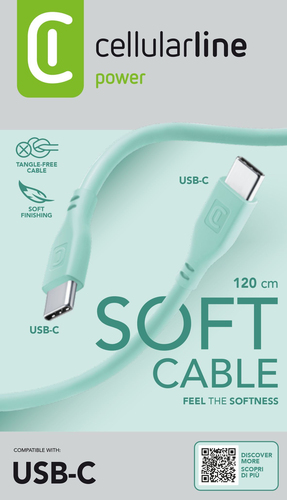 Cellularline 8018080430756 USB кабель 1,2 m USB C Зеленый