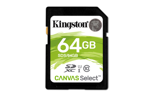 Kingston Canvas Select 64GB SDXC SDS/64GB - Código: SDS/64GB | Compra en Guadalajara