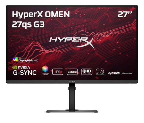 HP HyperX OMEN 27 inch QHD 320Hz Gaming Monitor - OMEN 27qs G3