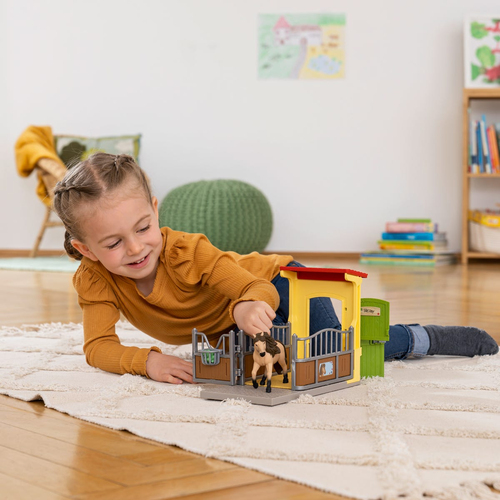 Schleich Farm World - Ponystal met IJslanderhengst speelfiguur, afbeelding 3