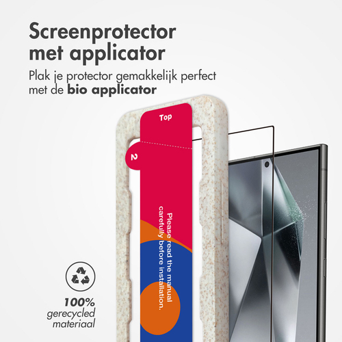 Accezz Gehard Glas Full Cover Screenprotector met applicator Samsung Galaxy S24 Ultra, afbeelding 2