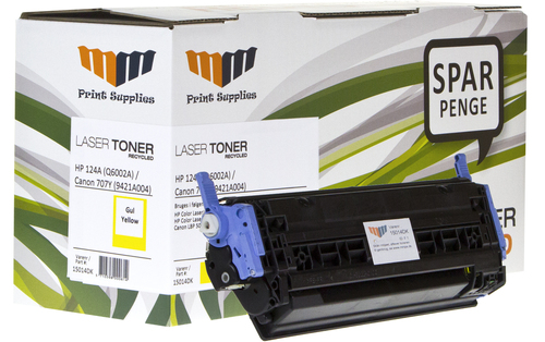 MM Yellow Laser Toner - HP 124A (Q6002A) / Canon CRT-707Y (9421A004) - For HP Color LaserJet / Canon LBP – image 1