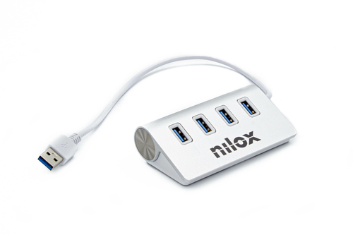 Nilox NX4HUB30 interface hub USB 3.2 Gen 1 (3.1 Gen 1) Type-A 5000 Mbit/s Grey – image 2