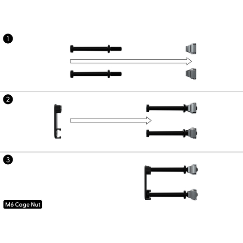 PATCHBOX PBCSX24K accesorio de bastidor Panel de gestión de cables