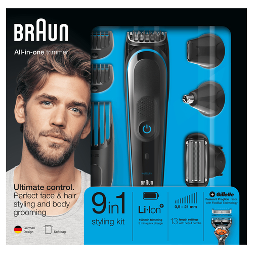 Braun Multigroomer 9-in-1 All-in-one trimmer MGK5080, Beard Trimmer & Hair Clipper, Body Groomer, Detail Trimmer – image 4
