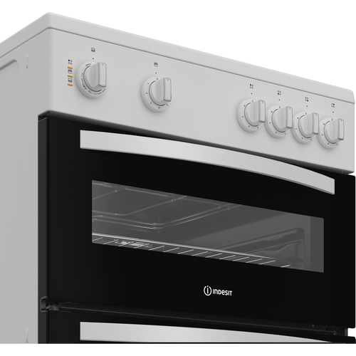 Indesit ITE6VMW 60cm Wide Single Oven Electric Cooker with Ceramic Hob - White - A Rated, White - image 3