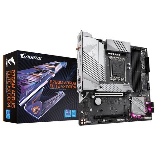 GIGABYTE B760M AORUS ELITE AX DDR4 материнская плата Intel B760 LGA 1700 Микро ATX