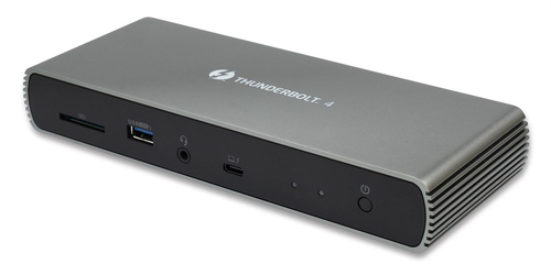 eSTUFF GLB232005 док-станция для ноутбука Проводная Thunderbolt 4 Алюминий, Черный