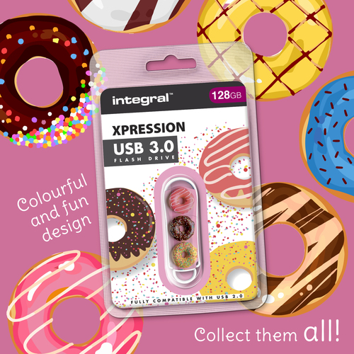 Integral 128GB USB3.0 DRIVE XPRESSION DOUGHNUTS – image 9