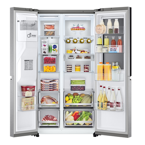LG InstaView GSXV90MBAE side-by-side refrigerator Freestanding – image 3