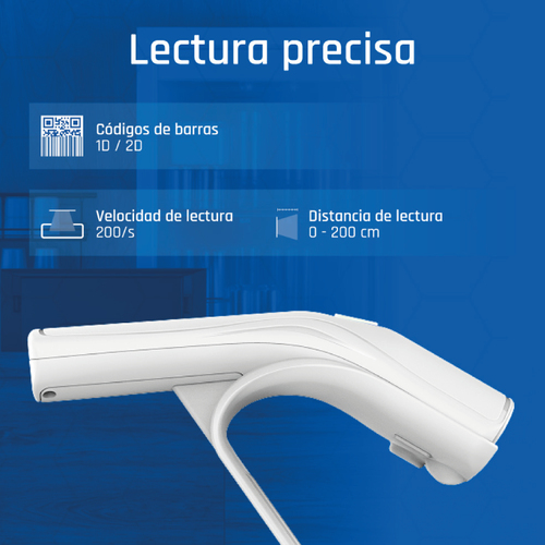 Iggual Lector código barras 2D USB botón