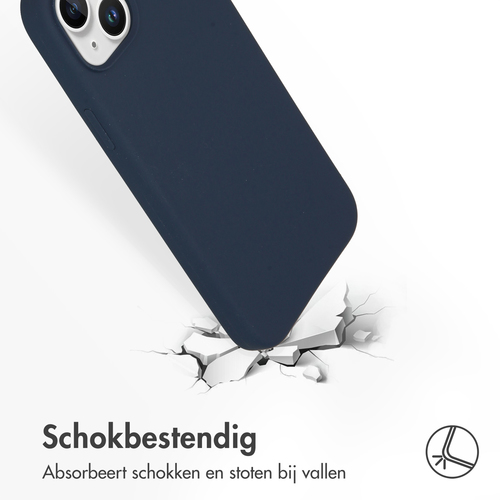 Accezz Liquid Silicone Backcover met MagSafe iPhone 15 Plus Telefoonhoesje Blauw, afbeelding 5