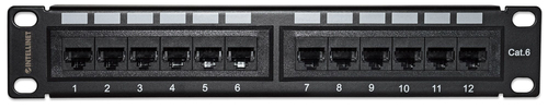 Intellinet 10" Patchpanel 1HE 12-Port Cat6 UTP zwart, afbeelding 3