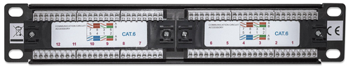 Intellinet 10" Patchpanel 1HE 12-Port Cat6 UTP zwart, afbeelding 4