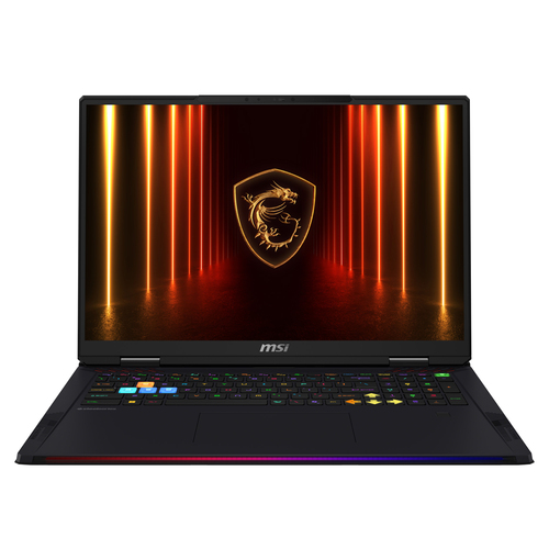 MSI Raider 18 HX AI A2XWJG NVIDIA GeForce Intel Core Ultra 9 285HX Ноутбук 45,7 cm (18") UHD+ 64 GB DDR5-SDRAM 4 TB Твердотельный накопитель (SSD) NVIDIA GeForce RTX 5090 Wi-Fi 7 (802.11be) Windows 11 Pro Черный