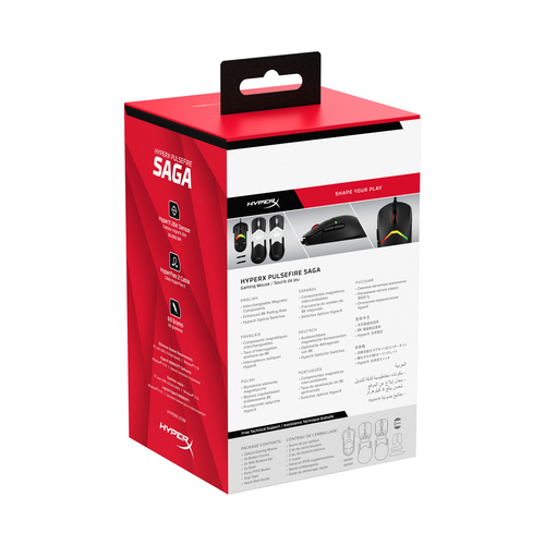 HyperX Pulsefire Saga gaming muis (zwart) – Foto 2 van 6
