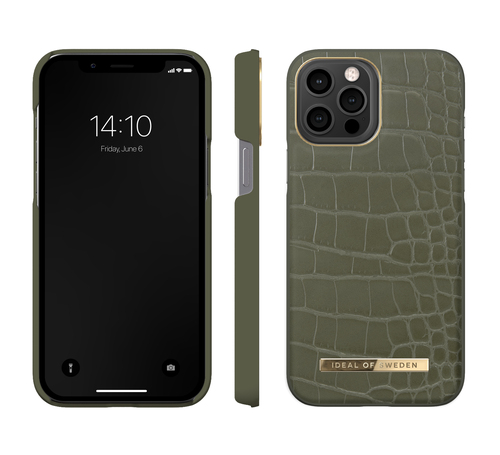 iDeal of Sweden Atelier Case iPhone 12PM/13PM Khaki Croco – image 3