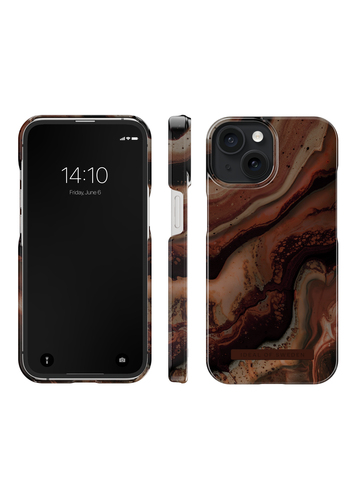 iDeal of Sweden Printed Case MagSafe iPhone 15 Dark Amber Marble – image 3