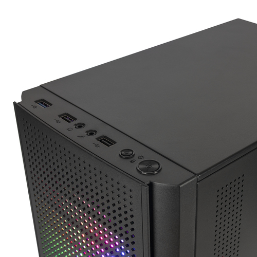 Mars Gaming MC300 Micro ATX Tempered Glass PC Case 3xFRGB Fan Black – image 4