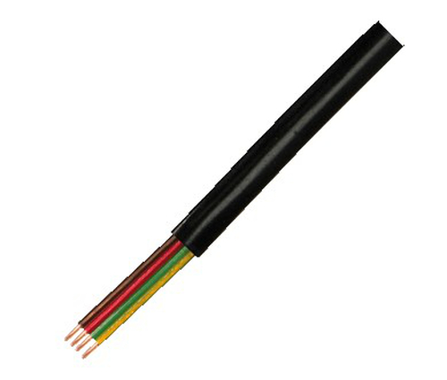 LogiLink Modular Flat Cable 4-wire, colour black, 100m