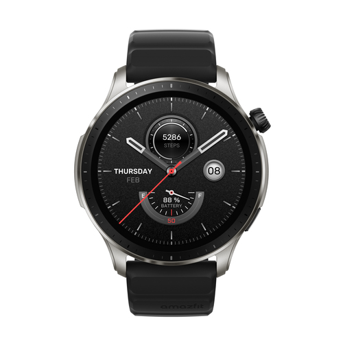 Amazfit GTR 4 Superspeed Black 3,63 cm (1.43") AMOLED 46 mm Цифровой 466 x 466 пикселей Сенсорный экран Черный GPS (спутниковый)