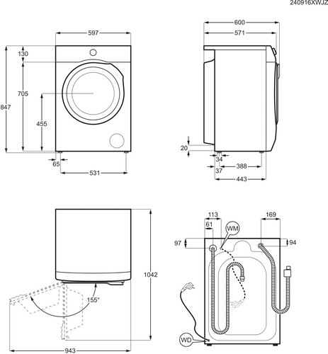 Electrolux EW7F48B washing machine Front-load – image 6