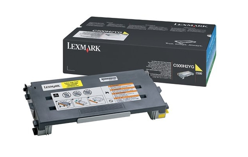 C500H2YG Lexmark - Alto rendimiento - amarillo - original - cartucho de tóner - para Lexmark C500n X500n X502n