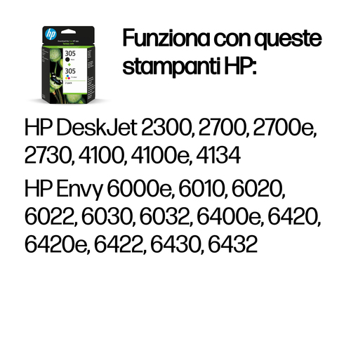 HP 305 Combo – Multipack nero + tricromia originale