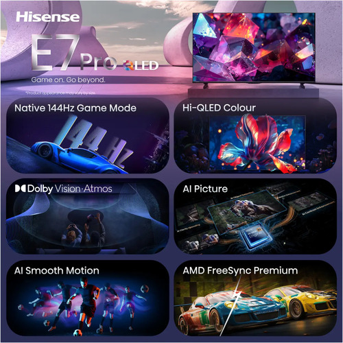 Hisense 75E7S PRO 75 Zoll QLED 4K Smart-TV – 144 Hz Gaming-Modus, VRR, HDR10, Hi-Concerto – Foto 3 von 10