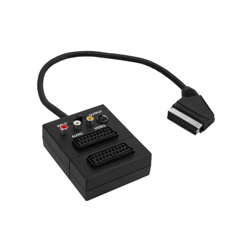 InLine Scart adapter cable, Scart M / 2xF / 3x RCA F / 1x S-VHS F