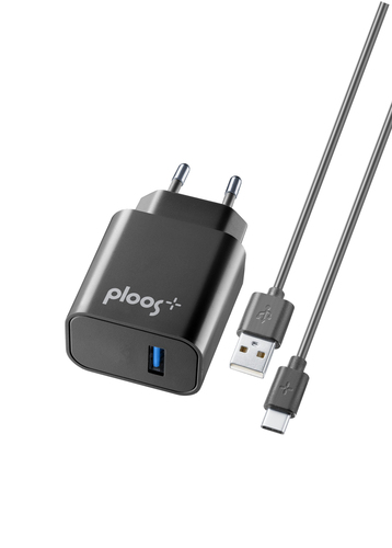 PLOOS PLTCKIT18WTYCK зарядное устройство для мобильных устройств Смартфон, Универсальная Черный Кабель переменного тока Быстрая зарядка Для помещений
