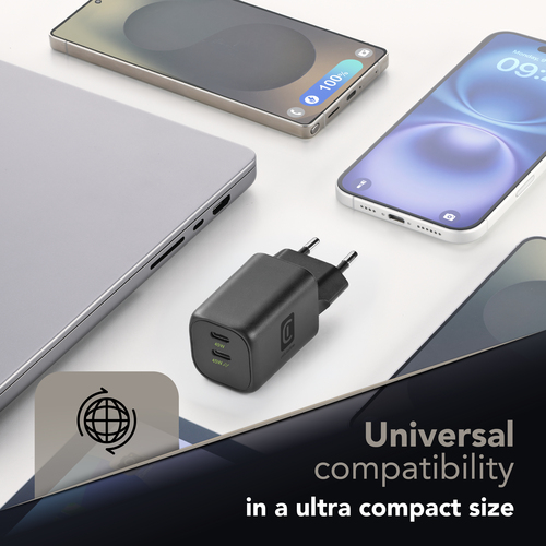 Cellularline GAN+ 45 W CHARGER DUAL USB-C PORT BLACK – image 6