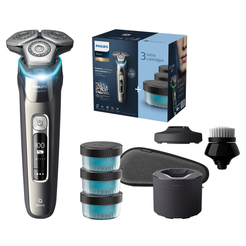Philips SHAVER Series 9000 S9977/72 men's shaver Rotation shaver Trimmer Chrome, Silver – image 1