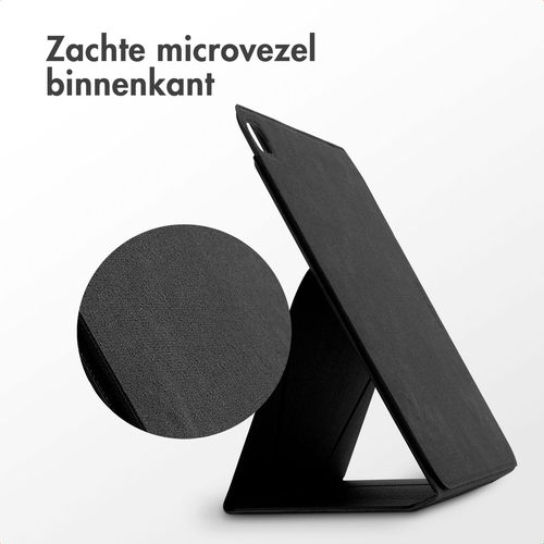 ACCEZZ – High Stand Tablet Case – Bookcase 11″ – Kunst‑leder – Magnetische bevestiging – Verstelbare kijkhoek – zwart, afbeelding 6