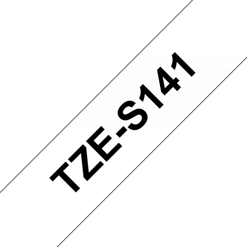 Brother TZES141 18mm Strong Adhesive Tape - Black on Clear