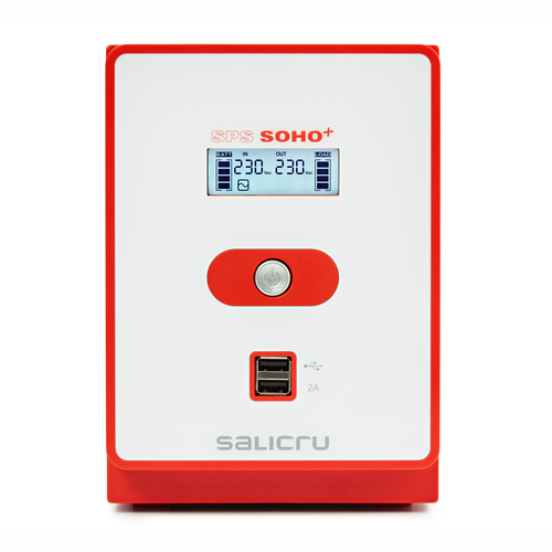 Salicru SPS 1600 SOHO+ IEC. Topologia UPS: Linha interativa, Capacidade de energia de saída: 1,6 kVA, Potência de saída: 9