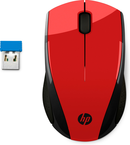 HP X3000 - Ratón - óptico - 3 botones - inalámbrico - 24 GHz - receptor inalámbrico USB - rojo - para OMEN Obelisk by HP 875 HP 27 ENVY x360 Laptop Laptop 15 Pavilion Gaming Laptop 15 - 2HW69AA