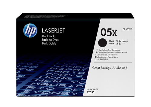 PACK DE 2 TONER HP 05X LASERJET NEGRO CE505XD - CE505XD