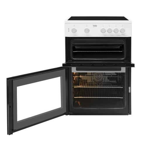Beko KTC611W 60cm Twin Cavity Electric Cooker – image 2